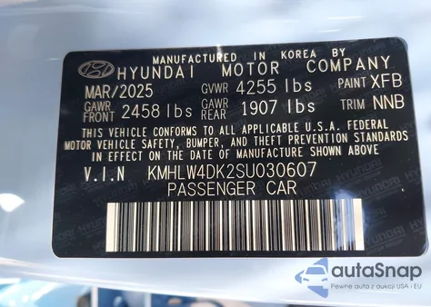 2025 Hyundai Elantra N z USA, uszkodzony, nr VIN KMHLW4DK2SU030607